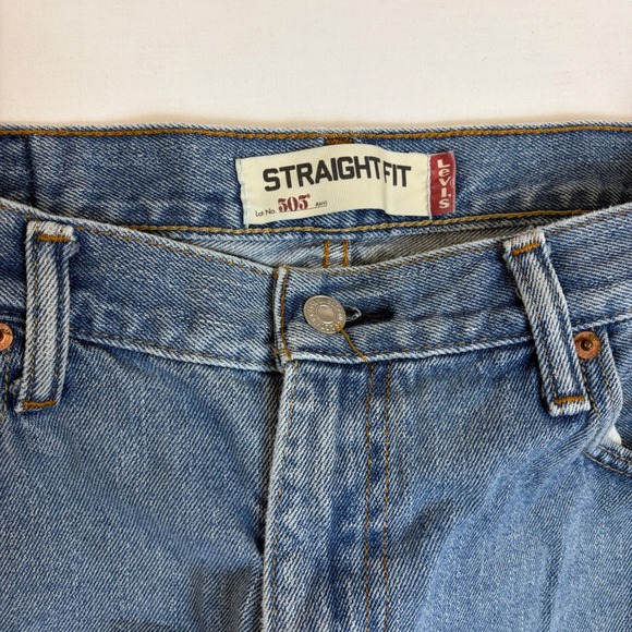 Levis 505 Straight Fit Jeans Lot Bundle 2 Mens 33x34 Blue Black Denim Y2K - Picture 6 of 16